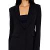 Forever 21 Womens Shawl Lapel Blazer(Black)