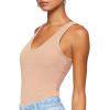 Forever 21 Women’s Sleeveless V-neck Bodysuit(Walnut)