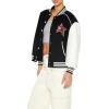 Forever 21 Women’s Star Girl Varsity Letterman Jacket(Black/Multi)