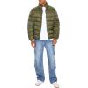 Forever 21 mens Packable Zip-up Puffer Jacket(Olive)