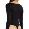 Forever 21 womens Contour Sculpt Rhinestone Bodysuit(Black)