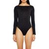 Forever 21 womens Contour Sculpt Rhinestone Bodysuit(Black)