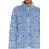 Forever 21 womens Quilted Zip-up Jacket(Denim)