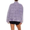 Forever 21 womens Quilted Zip-up Jacket(Lavender)