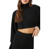 Forever 21 womens Sweater-knit Turtleneck Top & Skirt Set(Black)