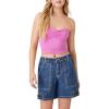 Forever 21 Women’s Denim Zip-Pocket Shorts(Blue)