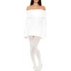 Forever 21 Women’s Off-The-Shoulder Mini Sweater Dress(Egret)