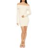 Forever 21 Women’s Off-The-Shoulder Mini Sweater Dress(White)