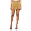 Forever 21 Womens Satin A-line Mini Skirt(Cigar)