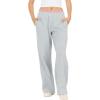 Forever 21 Women’s Wide-Leg Jogger Fleece Sweatpants(Grey)