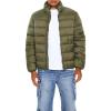 Forever 21 mens Packable Zip-up Puffer Jacket(Olive)