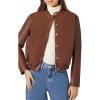Forever 21 womens Faux Leather Moto Jacket(Brown)