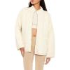 Forever 21 womens Quilted Zip-up Jacket(Egret)