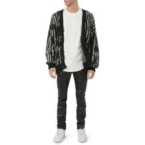 Forever 21 Men’s Mid-Rise Cargo Skinny Jeans(Black)