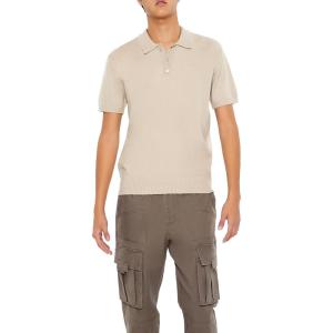 Forever 21 Men’s Sweater-Knit Polo Shirt(Brown)