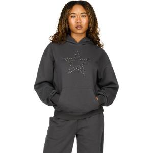 Forever 21 Women’s Oversized Fleece Hoodie – Pullover Long Sleeve Sweatshirt with Kangaroo Pocket, Soft Cotton-Blend, Cozy Streetwear Look