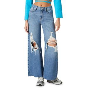 Forever 21 Women’s Recycled Cotton Wide-Leg Jeans(Medium Denim)