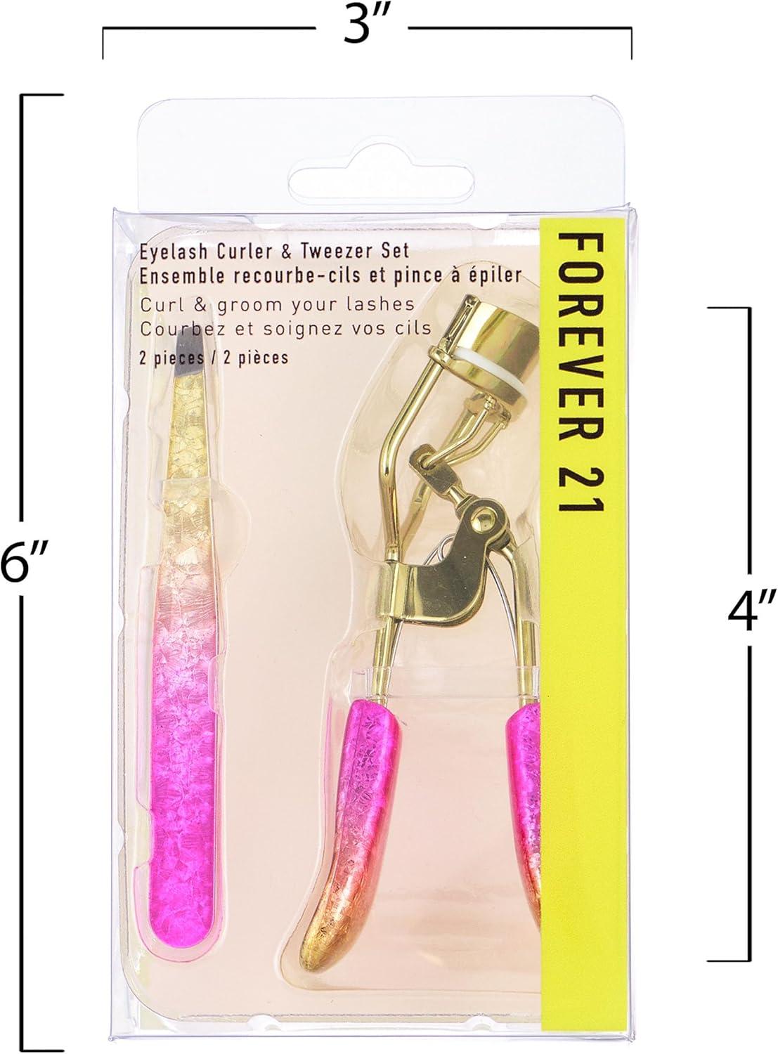 imageEyelash Curler ampamp Tweezer Set 2pc Lash Kit wPrecision Lash Curler ampamp Lash Tweezers for Eyelash Strips False Eyelash Applicator Tool Kit