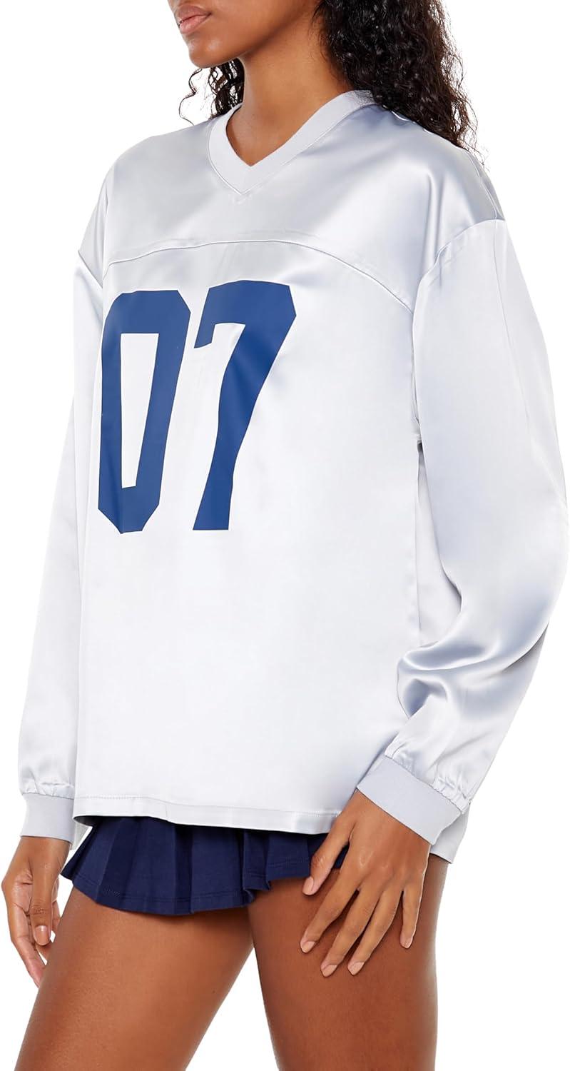 imageForever 21 Womens Satin West Coast 07 TeeGrey