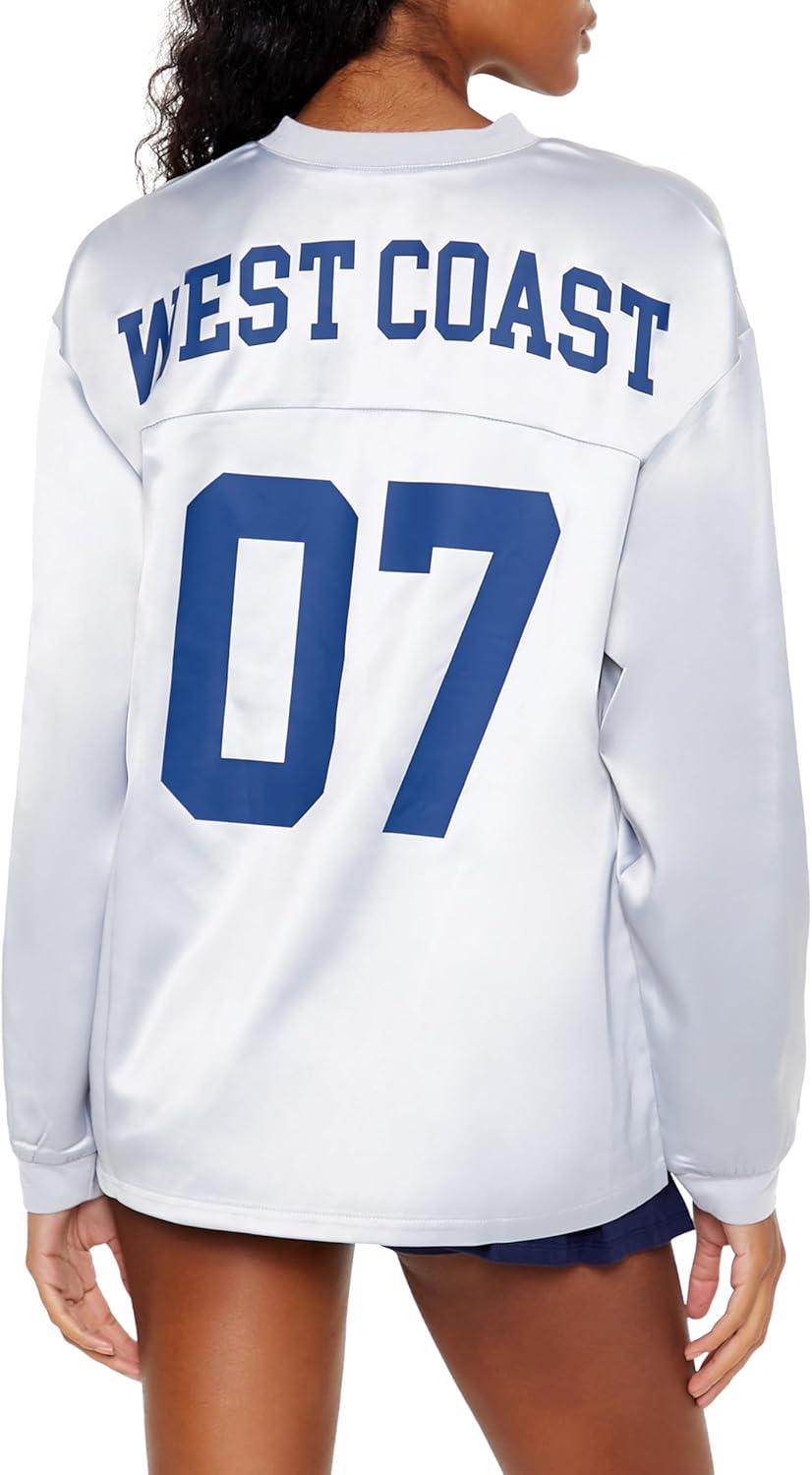 imageForever 21 Womens Satin West Coast 07 TeeGrey