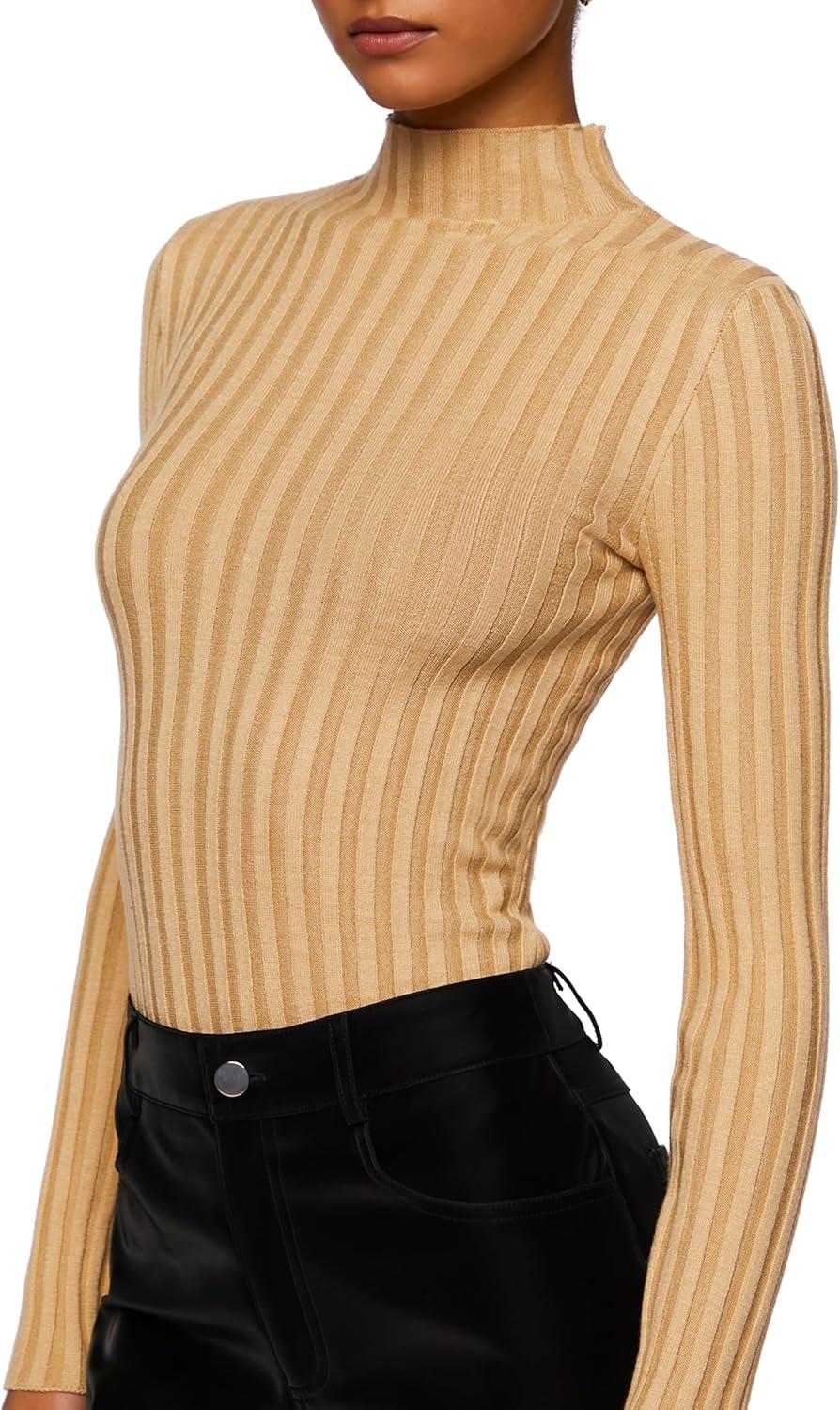 imageForever 21 womens Lettuceedge Mock Neck BodysuitBrown