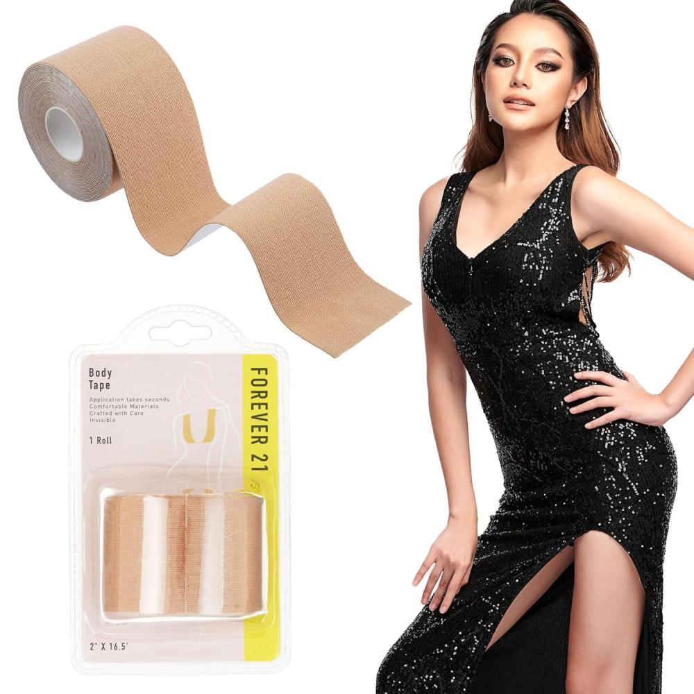imageBody Tape  1pk Comfortable Body Tape for Skin  Easy Application for Breast Fabric Face Lift Tape Fashion Tape for Dresses NudeBEIGE