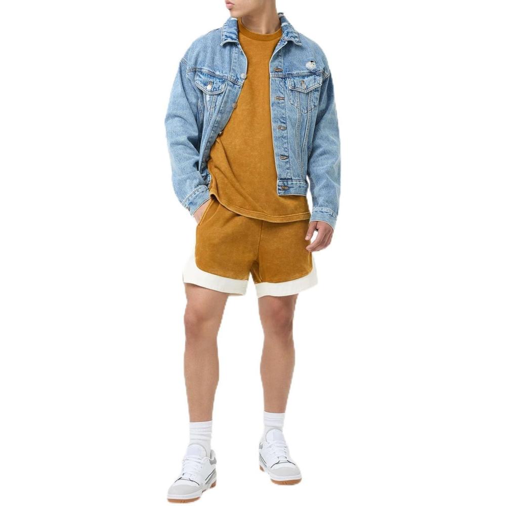 imageForever 21 Mens Colorblock DolphinHem ShortsCoffee