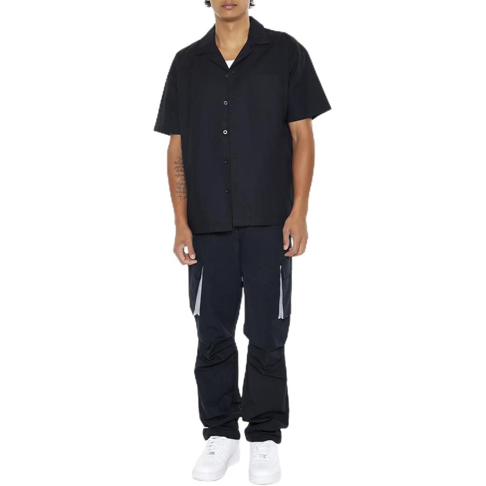 imageForever 21 Mens Slimfit Drawstring Cargo PantsBlack