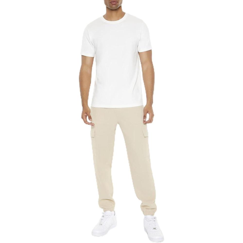 imageForever 21 Mens Textured Cargo JoggersTaupe