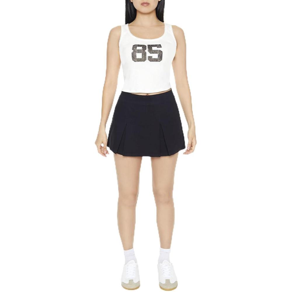 imageForever 21 Womens Pleated Mini SkirtBlack