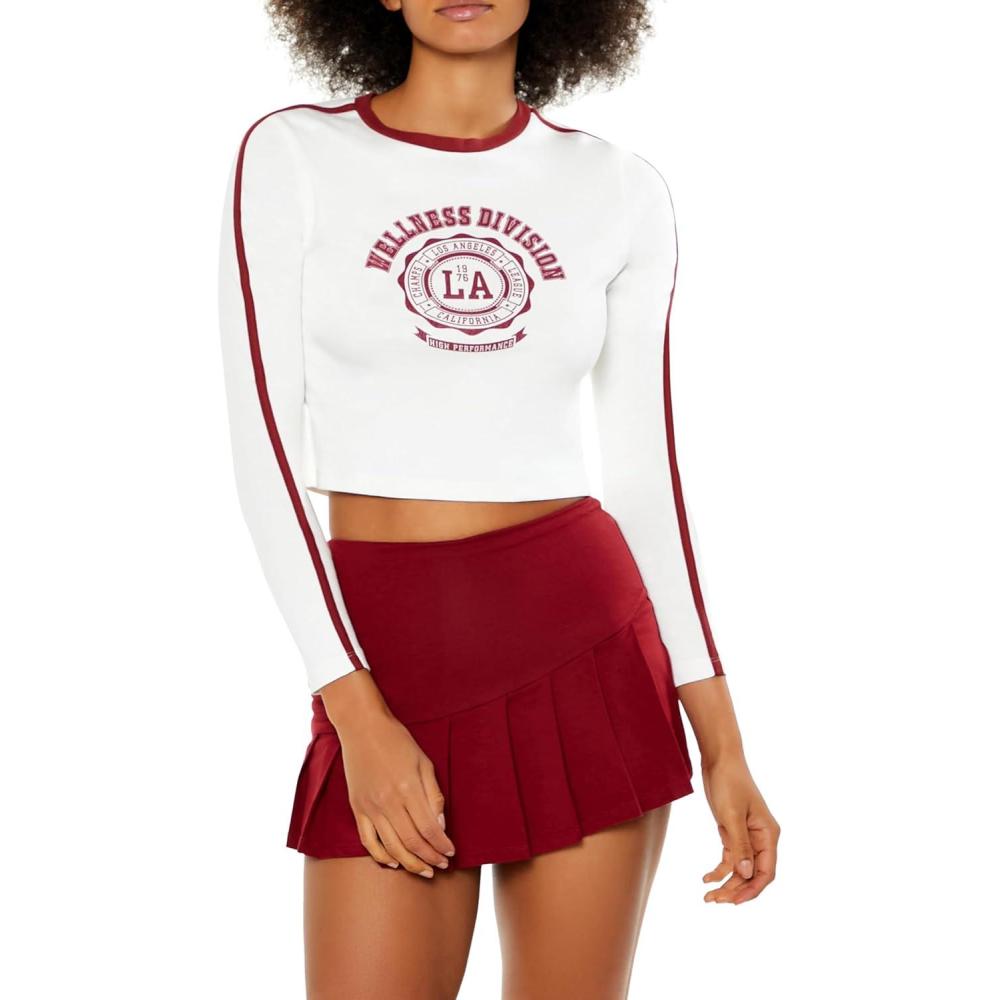 imageForever 21 Womens Wellness Division Cropped TeeWhite