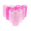 10pc Gentle Grip Hair Roller Set for Salon-Style Voluminous Curls at Home (PINK)(Pink)
