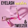Eyelash Curler & Tweezer Set – 2pc Lash Kit w/Precision Lash Curler & Lash Tweezers for Eyelash Strips | False Eyelash Applicator Tool Kit