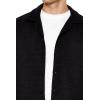 Forever 21 Mens Boxy Cropped Boucle Shirt(Black)