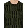 Forever 21 Mens Checkered Cable Knit Sweater(Green)