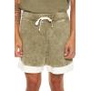 Forever 21 Men’s Colorblock Dolphin-Hem Shorts(Olive)
