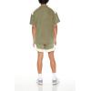 Forever 21 Men’s Colorblock Dolphin-Hem Shorts(Olive)