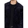 Forever 21 Men’s Crushed Velvet Button-Front Shirt(Black)