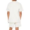Forever 21 Men’s Heathered Oversized Zip Pocket Tee(Cream)