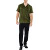 Forever 21 Men’s Jacquard Paisley Shirt(Green)