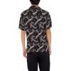 Forever 21 Men’s Leaf Print Short-Sleeve Shirt(Black)