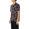 Forever 21 Men’s Leaf Print Short-Sleeve Shirt(Black)