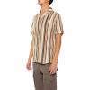 Forever 21 Men’s Multi-Striped Textured Shirt(Brown)