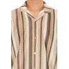 Forever 21 Men’s Multi-Striped Textured Shirt(Brown)