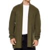 Forever 21 Mens Open-Front Cardigan Sweater(Green)