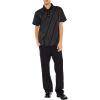 Forever 21 Men’s Pinstriped Polo Shirt(Black)