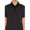 Forever 21 Men’s Pinstriped Polo Shirt(Black)