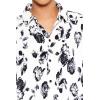 Forever 21 Mens Plisse Rose Print Shirt(White)