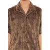 Forever 21 Men’s Plush Lattice Shirt(Brown)