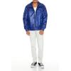 Forever 21 Men’s Quilted Bomber Jacket(Indigo)